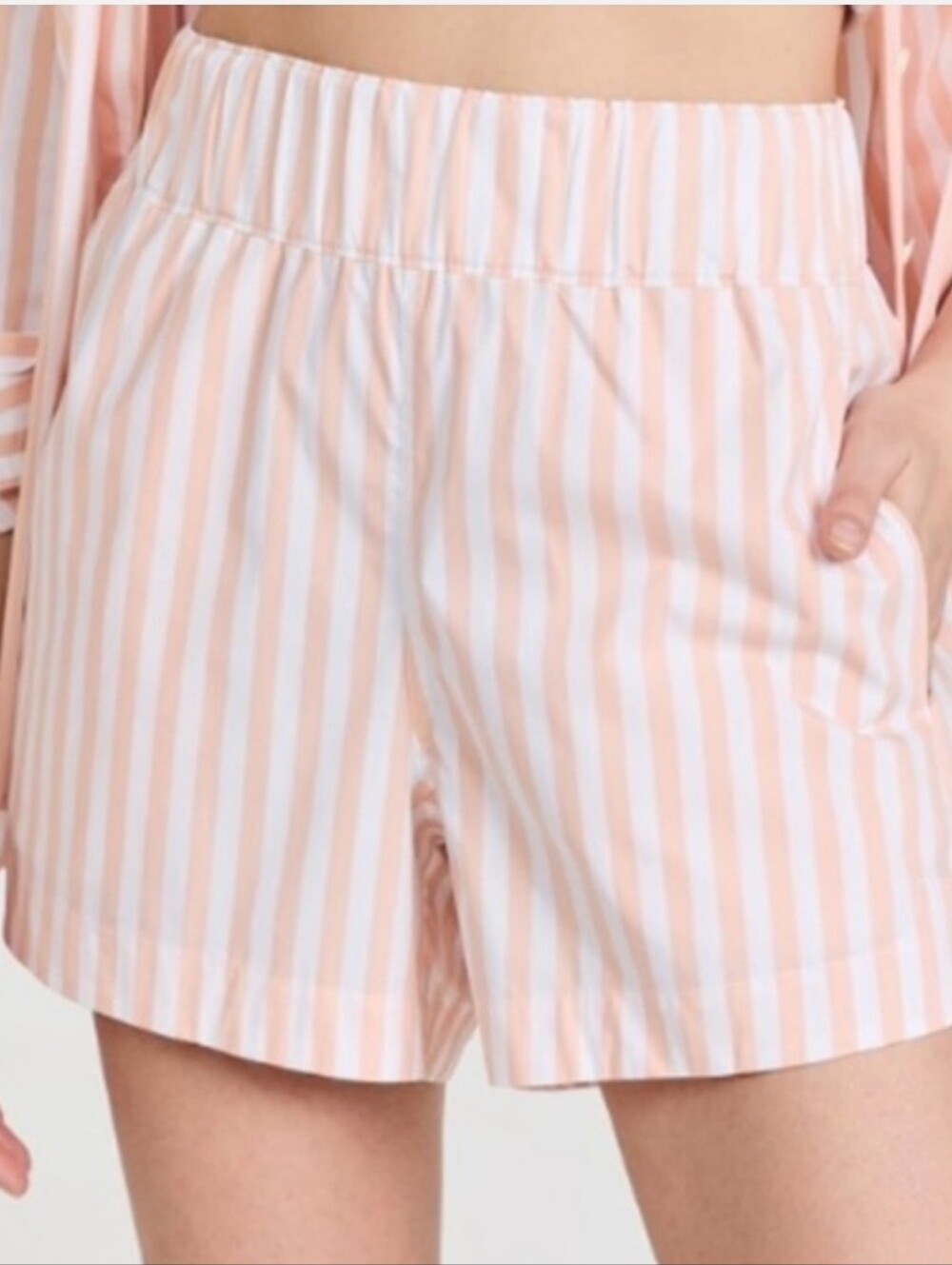 AYR Peach and White Staycation Shorts